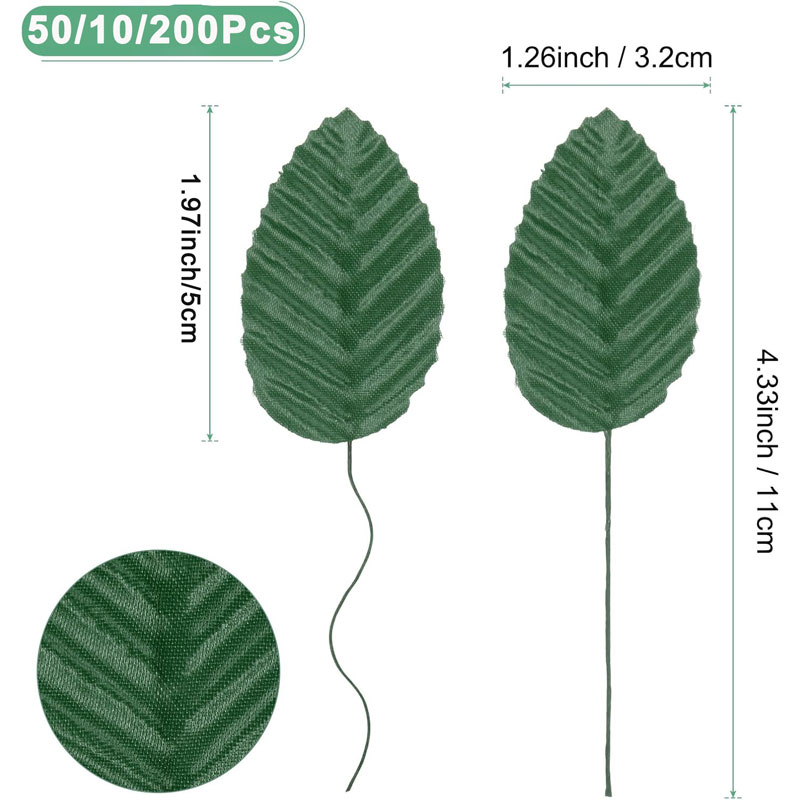 50/100/200 Buah Daun Mawar Sut - Florist Supply Bulk ulasan dan harga