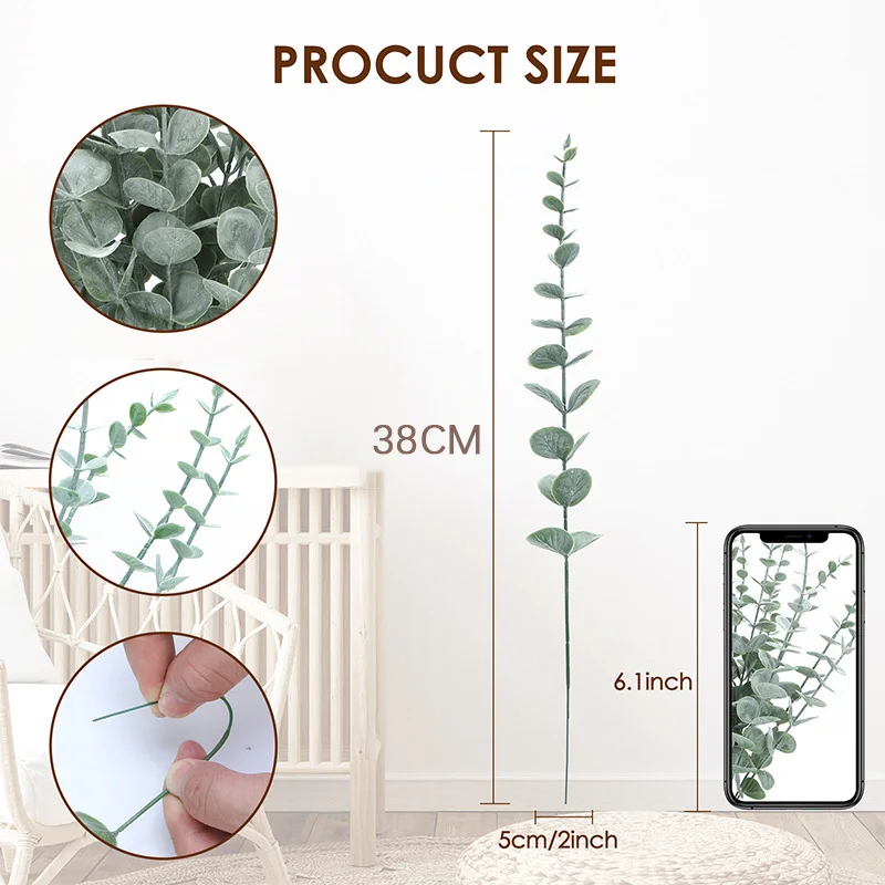 10 buah 38cm batang kayu putih - Florist Supply Bulk ulasan dan harga