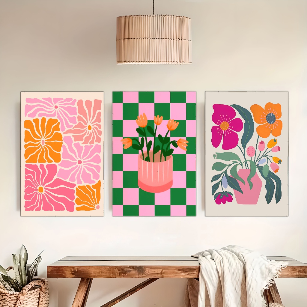 Poster Seni Dinding Tanaman Mi - Florist Supply Vases ulasan dan harga