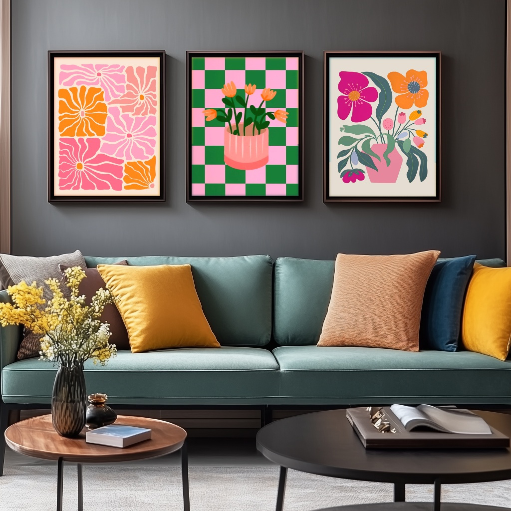 Poster Seni Dinding Tanaman Mi - Florist Supply Vases ulasan dan harga