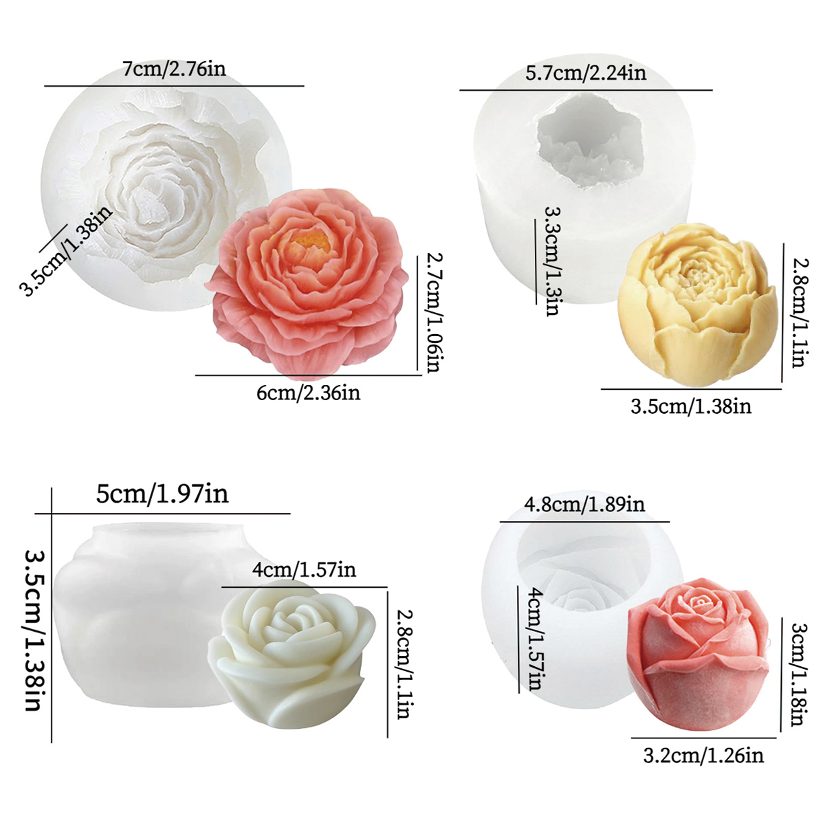4pcs Set Cetakan Bunga - Peony - Florist Supply Bulk ulasan dan harga